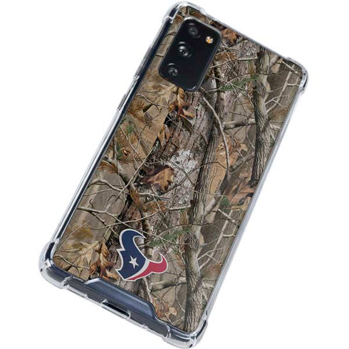 NFL Houston Texans Realtree AP Camo Galaxy S20 FE Clear Case